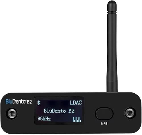 B2 LDAC/aptX HD Bluetooth 5.1 Receptor de audio de alta fidelidad con ESS DAC, pantalla OLED, RCA, óptico y coaxial, rango extendido para estéreo doméstico