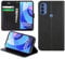 DN-Technology Moto E30/E40/E20 Flip Case - Motorola Phone Case With Card Slots (Black)