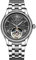 Aesop Mechanische Tourbillon-Uhren für Herren Echtes Tourbillon-Uhrwerk Mechanische Handaufzug-Armbanduhr Analoges Saphirglas wasserdichte Business-Luxusuhr 7041 (Schwarz/Edelstahl)