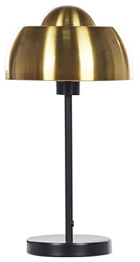 Beliani Moderne Tischleuchte Industrie Look Metall gold/schwarz Senette