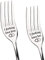 Niyewsor Anniversary Wedding Gifts for Her and Him Dinner Forks, Stainless Steel Forks Pack of 2 Set, Valentines Him Her, Birthday Christmas Couple Lovers - His and Hers