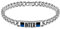 F.C. Internazionale Armband Stahl, Herren, Schwarz Blau Stahl, Taglia Unica, Edelstahl, Kein Edelstein.