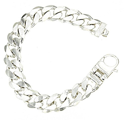 Original italienisches Panzerarmband 925 Silber 12mm 19 cm Silberarmband Armband Damen Herren Schmuck ab Fabrik tendenze Italy