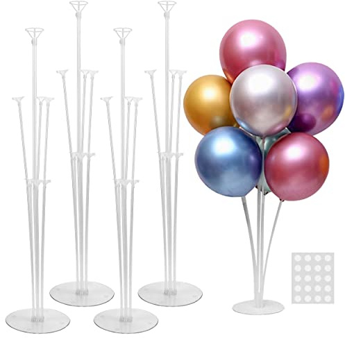 JOYYPOP 4 Sets Balloon Stand Kit For Table, Balloon Sticks with Bases