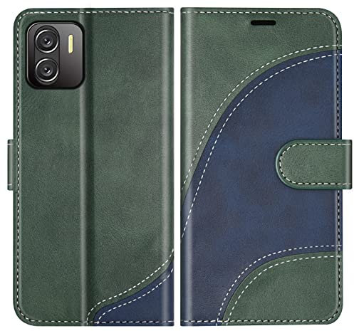 BoxTii Coque pour Xiaomi Redmi A1, Portefeuille Etui en Cuir PU, Magnétique Protection Housse Coque pour Xiaomi Redmi A1, Vert