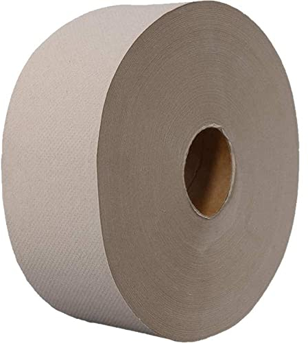 6 Rollen Jumbo Toilettenpapier Recyclingpapier, 1-lagig | Blauer Engel zertifiziert, Blattbreite: 9cm, Ø: 25 cm, Kerndurchmesser: 6 cm, Laufmeter: 500m- Passend für die meisten Spendersysteme- ersetzt