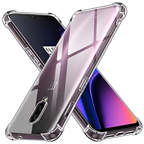 ivoler Klar Silikon Hülle für Oneplus 6T mit Stoßfest Schutzecken, Dünne Weiche Transparent Schutzhülle Flexible TPU Durchsichtige Handyhülle Kratzfest Case Cover