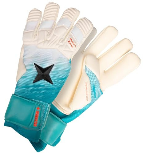 Derbystar Herren Aqua v23 Handschuhe, Weiss Türkis Schwarz, 10.5