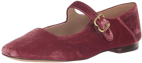 Sam Edelman Women's Michaela Stud Mary Jane Flat, Raspberry Mauve, 10