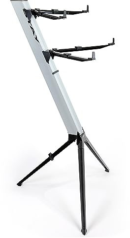 Stay Music - Intruder Series - Two Tier Keyboard Stand including Carry Case - Silver