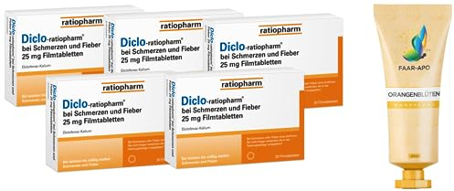 Diclo-ratiopharm 25mg 5 x 20 Tab. Sparpack inkl. einer hochwertigen Handcreme Marke Faar-Apo