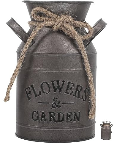 Warmhm Floral Arrangement Pot Retro Milk Jug Dried Flower Bucket Bucket Decorative Home Decor for Front Porch Bedroom