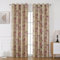 BUHUA 2er-Set Blickdicht Vorhänge mit Blumen Vintage Vorhang Rural Gardinen Ösenvorhang Elegante Verdunkelung für Schlafzimmer Wohnzimmer, H 245 x B 132 cm, Rosa Beige
