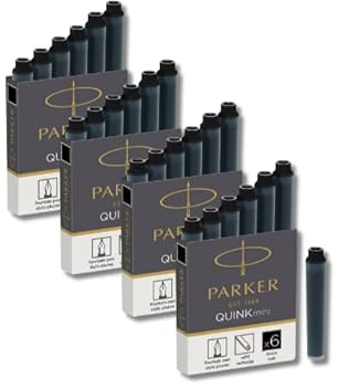 PARKER Quink Mini Patronen 4 x 6 Stück Schwarz - 1950407