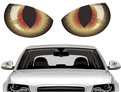 Maciun Reflektierende Augen Autoaufkleber,Lustiger -Autoaufkleber mit spähendem Auge | Lustige Autoaufkleber, langlebige Autoaufkleber für Auto, Fenster, Wand