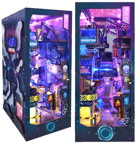 Cyberpunk Technologisch DIY 3D Dreidimensionale Rätsel Book Nook Bücherecke (Unendliche Dimension)
