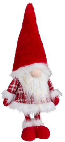 Christmas Paradise Wackelnder Weihnachtswichtel 35cm (50cm) Dekofigur rot