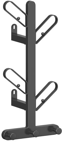 SONGMICS HOME Perchero de Pared, Colgador de Pared en Forma de Rama, con 7 Ganchos, Bloques Esféricos, para Ropa, Sombreros, Bolsos, Negro Tinta RCR035B01