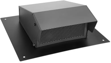 Roof Vent Cap Exhaust Air Vent Cover for Extractor Fans, Stainless Steel Exterior Exhaust Vent Collar Ventilation Removable Vent for Attic Black (Black 4 Inch)