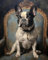 COKYIS Diamant-Malerei-Set für Erwachsene Französische Bulldogge 5D-DIY Vollbohrer runder Kristall-Strass Stickerei Arts Craft Diamant Painting Kits Home Wand Dekor(40 * 50cm)