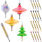 CroBlissful 20 Set Christmas Tree Ornament Woodturning Project Kit, Christmas Crafts DIY Tree Hanging Decoration Holiday Turning Kit Xmas Ornaments Making Supplies(Multicolor)