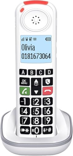 Swissvoice Additional Cordless Handset - Compatible with 2355 and 3355 Big Button Phone for Elderly Systems - Loud Phones for Hard of Hearing