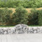 ShGaxin Gabione mit Hochbogen, Gabionenkörbe, Gabionen Hochbeet, Steinkorb, Gabionengitter, Kräuterspirale Für Garten, Drahtkorb Für Pflanzen, 200x50x40/60 cm Verzinktes Eisen