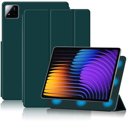 FDHYFGDY Custodia magnetica per Xiaomi Pad 7/7 Pro 11,2 - protettiva, sottile e leggera, con supporto intelligente per tablet, verde