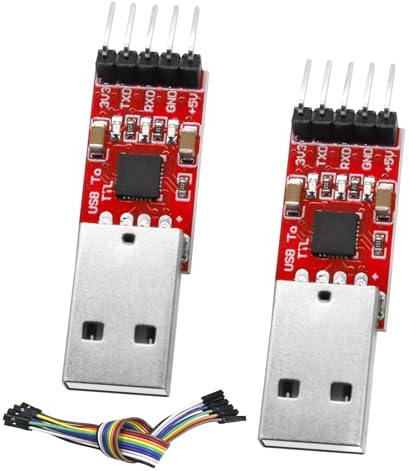 CP2102 USB zu Seriell Modul RUIZHI 2 Stück CP2102 USB zu TTL Konverter mit Jumper CP2102 USB Serial Converter CP2102 Chip für 3.3V und 5V kompatibel mit Arduino und STC Download