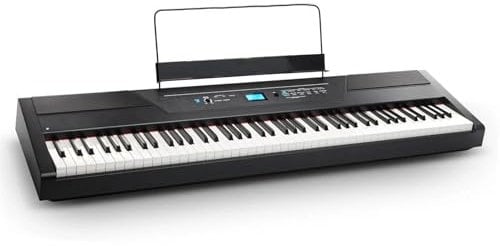 88 Key Digital Piano Keyboard With Hammer Action Weighted Keys 2x20W Speakers 12 Voices FX And Display(Recital Pro)