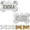 Ibera gifts - Hundemarke Mit Gravur - Personalisierte Hundemarke Für Mittelgroße Bis Große Hunde - Edelstahl 37 x 24 mm - Hundeanhänger Mit Gravur (Silber / 2 Pfoten/Groß)