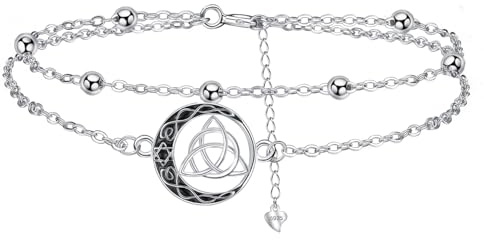 Arrebol Armband 925 Sterling Silber Damen Doppelketten Armbänder Original Schmuck für Schwester Freundin Tochter, Verstellbarer [16+4cm]