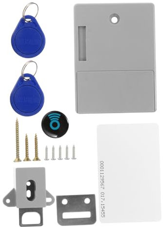 SHINEOFI Serrure à Capteur Électronique Abs Sans Perçage Serrure Cachée Grise Pour Meuble Armoire à Domicile Et Bureau Invisible Blocage Compatible Portes Battantes 1 Unité