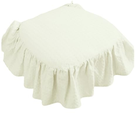 Stuhlpolster mit Rüschen, Sitzkissen ,weiches Sitzpolster, Elegant Vintage Baumwolle Stuhlauflagen Weich Esszimmerstuhlgerüschte Stuhlkissen Dekoratives Esszimmerstuhlkissen,sitzkissen stuhl (White)