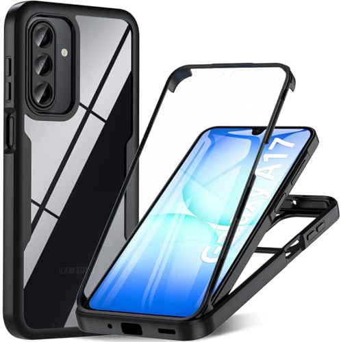 ottpluscase für Samsung Galaxy A17 5G Hülle, 360° Stoßfeste Outdoor Handyhülle mit Displayschutz – Full-Cover Panzerhülle, Schwarz