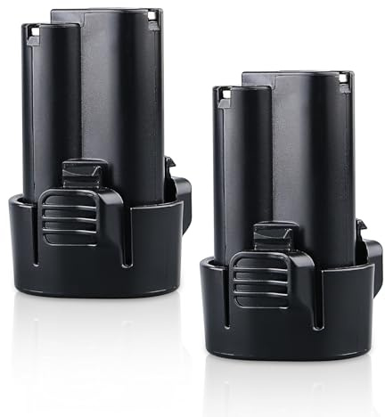 PERSEVER 10,8 V 4,8 Ah Lithium-Ionen-Ersatzakku, geeignet für Makita-Elektrowerkzeuge Kompatible Modelle: BL1013, BL1014, 194551-4, DF030D, DF330D, TD090D, 194550-6, 195332-9 2er-Pack