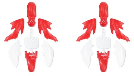 Mucshim Kunststoff-Kit Pit Bike Verkleidungen Kotflügel CRF50 Rot Weiß