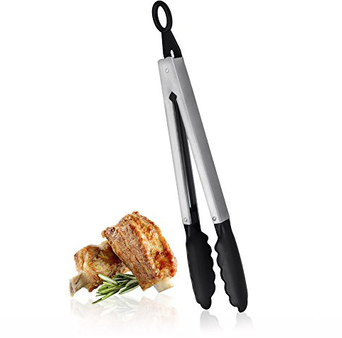 Metaltex Grillzange 30cm aus Edelstahl, optimal für Grillen, Braten, BBQ