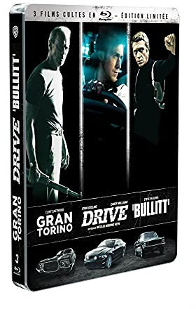 Coffret 3 films cultes : drive ; bullitt ; gran torino