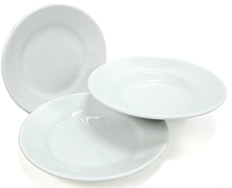 Saturnia Piatto Fondo in Ceramica Tivoli Colore Bianco Conf 12 Pz. 14815