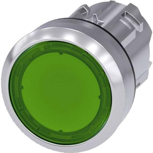 Siemens Sirius ATC Push Button 22 MM RUND Metallic/A Bright Green Button Unterputz