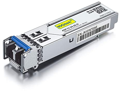 10Gtek für Netgear 1Gb SFP LX Singlemode Transceiver AGM732F, 1000Base-LX Mini-Gbic Modul, Dual LC Connector, 1310nm, 10km