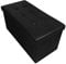 HomeHarmony Folding Storage Ottoman Seat, Stool, Toy Storage Box Faux Leather (Black large)