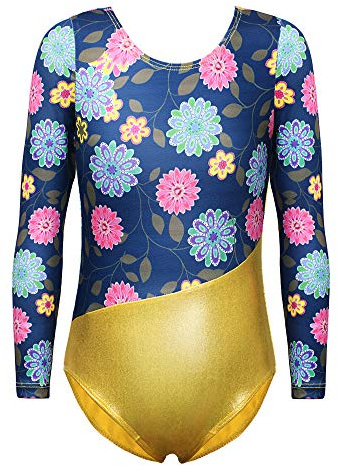 DAXIANG Gymnastikanzug Kinder Mädchen Langarm Ballett Ballettröckchen Kleid Trikotanzug Tanz Kleid Ballett Ballettröckchen Gymnastik Trikotanzug Akrobatik