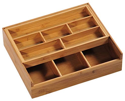 Kesper 70820 Aufbewahrungsbox aus Bambus, Braun, 40 x 30 x 20 cm