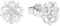 Amor 925 Sterling Silber Damen Schmuck, mit Zirkonia synth., Silber, Blume, Kommt in Schmuck Geschenk Box.