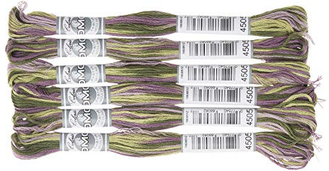 DMC 517-4505 Cotton Embroidery Floss 4505 Purple/Green 8 Metres