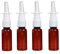 6 unids plástico marrón aerosol nasal botellas recargables fina pulverizador atomizador cosmético maquillaje perfume depósito para uso médico (20 ml/0.7oz)