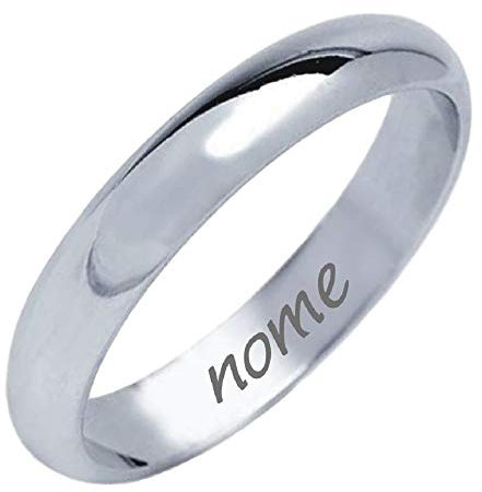 Verlobungsring 925 Sterling Silber Kostenlose Gravur Ring Made in Italy (57 (18.1))