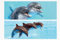 1x 3D Lesezeichen Delfine 15x5cm Tiere Wackelbild Wackelkarte Buchzeichen Bookmark Bücher Buch Delfin